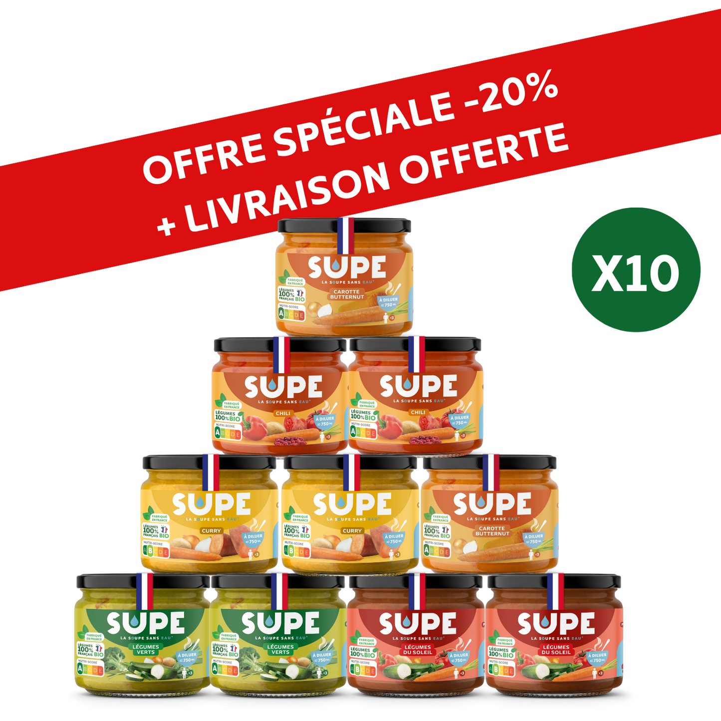 Pack Maxi découverte x10 pots !